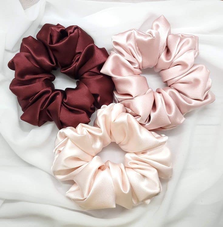 3 pack Silk Scrunchie Set
